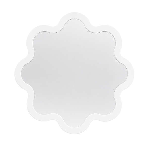 Organic Bathroom Round Wavy Mirror – Hvyli Round Medium