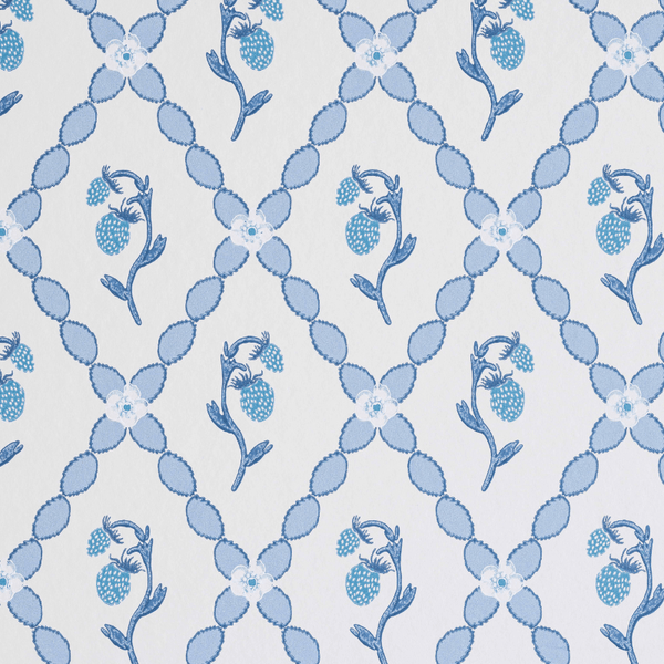 Wild Strawberry Trellis Wallpaper