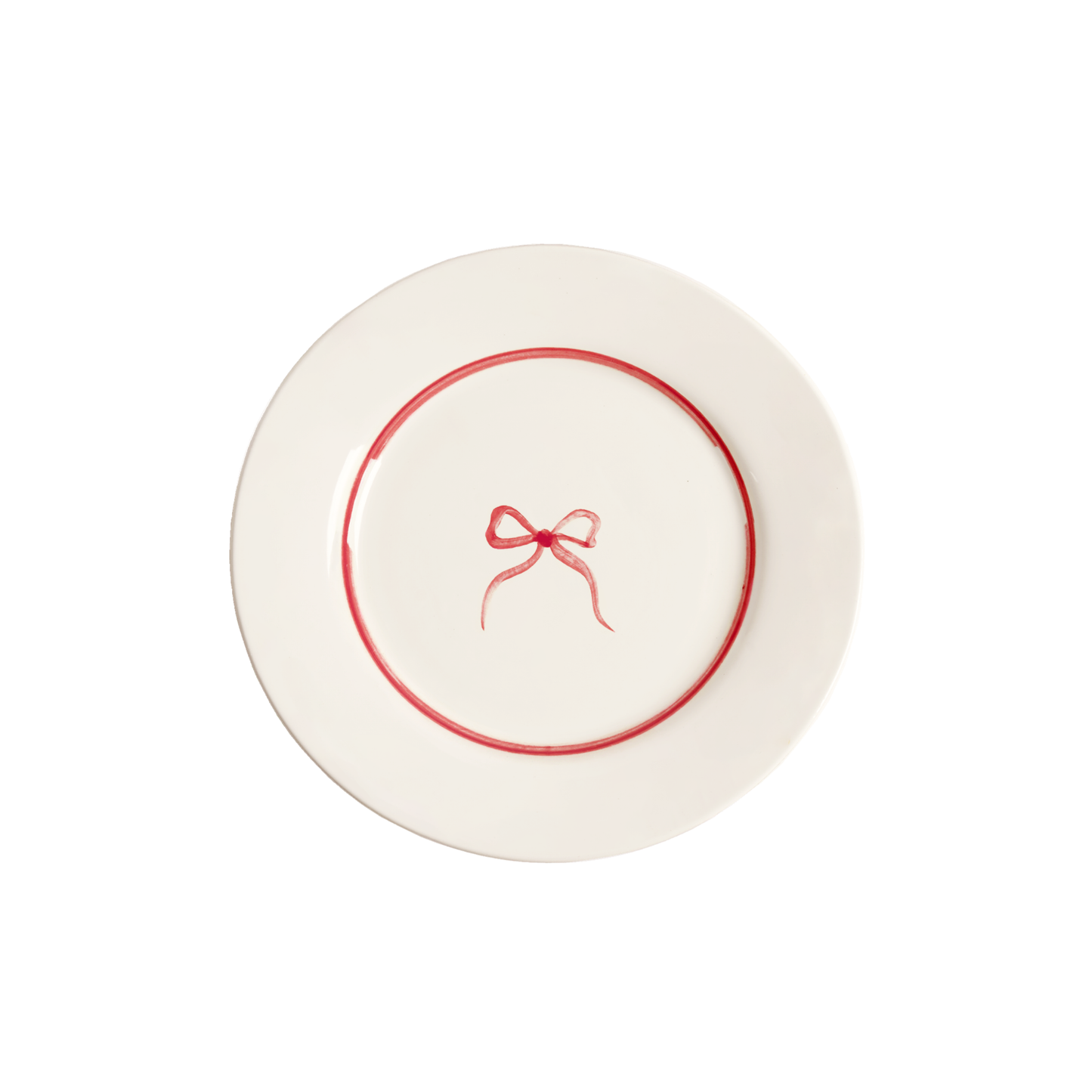 Bow Salad Plate - Dark Pink 22 cm