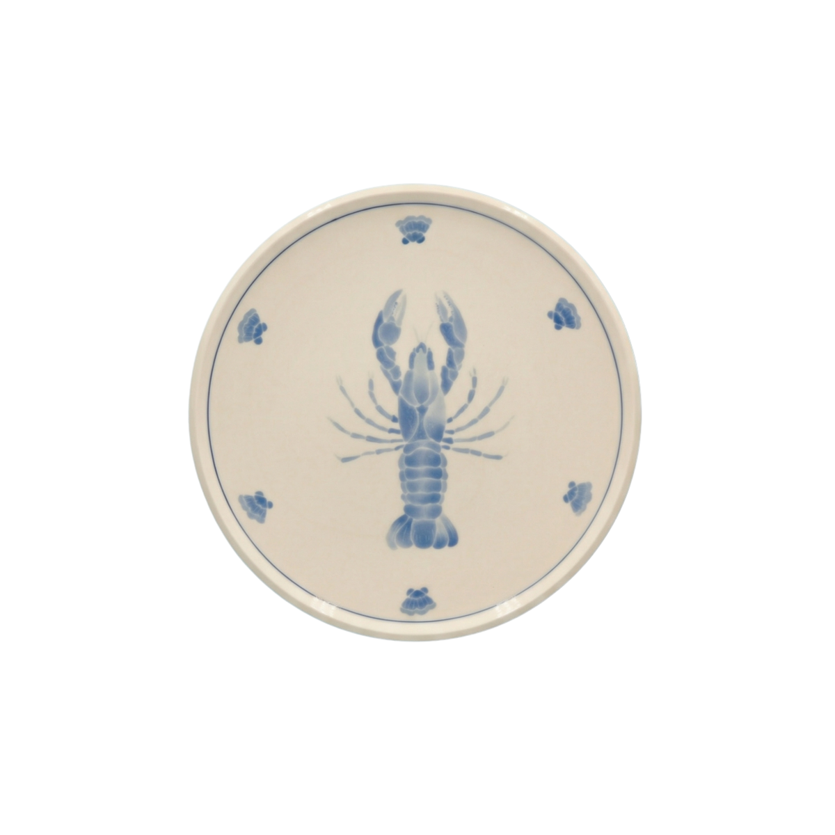 Lobster Dinner Plate with Seashell Border