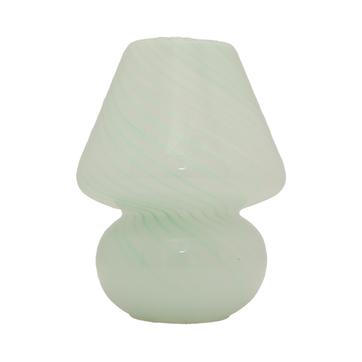 Mushroom Glass Lamp In Mint