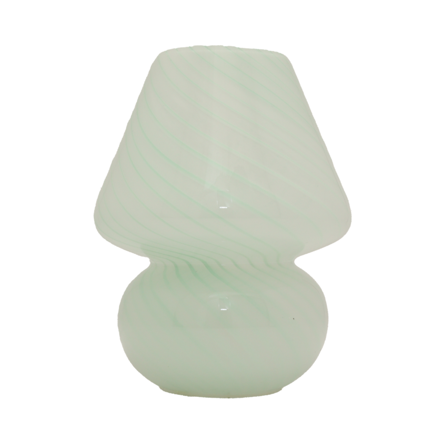 Mushroom Glass Lamp In Mint