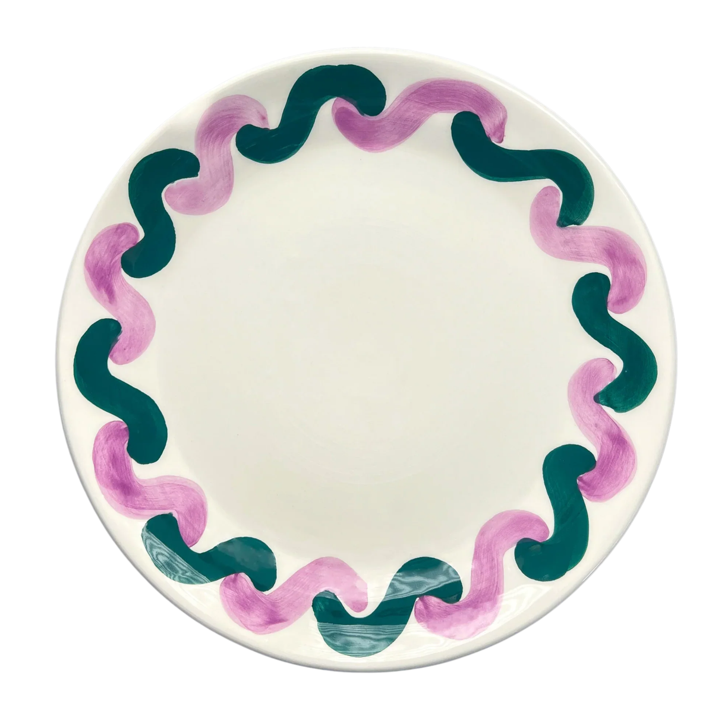 Onda Serving Plate - Lilac & Green