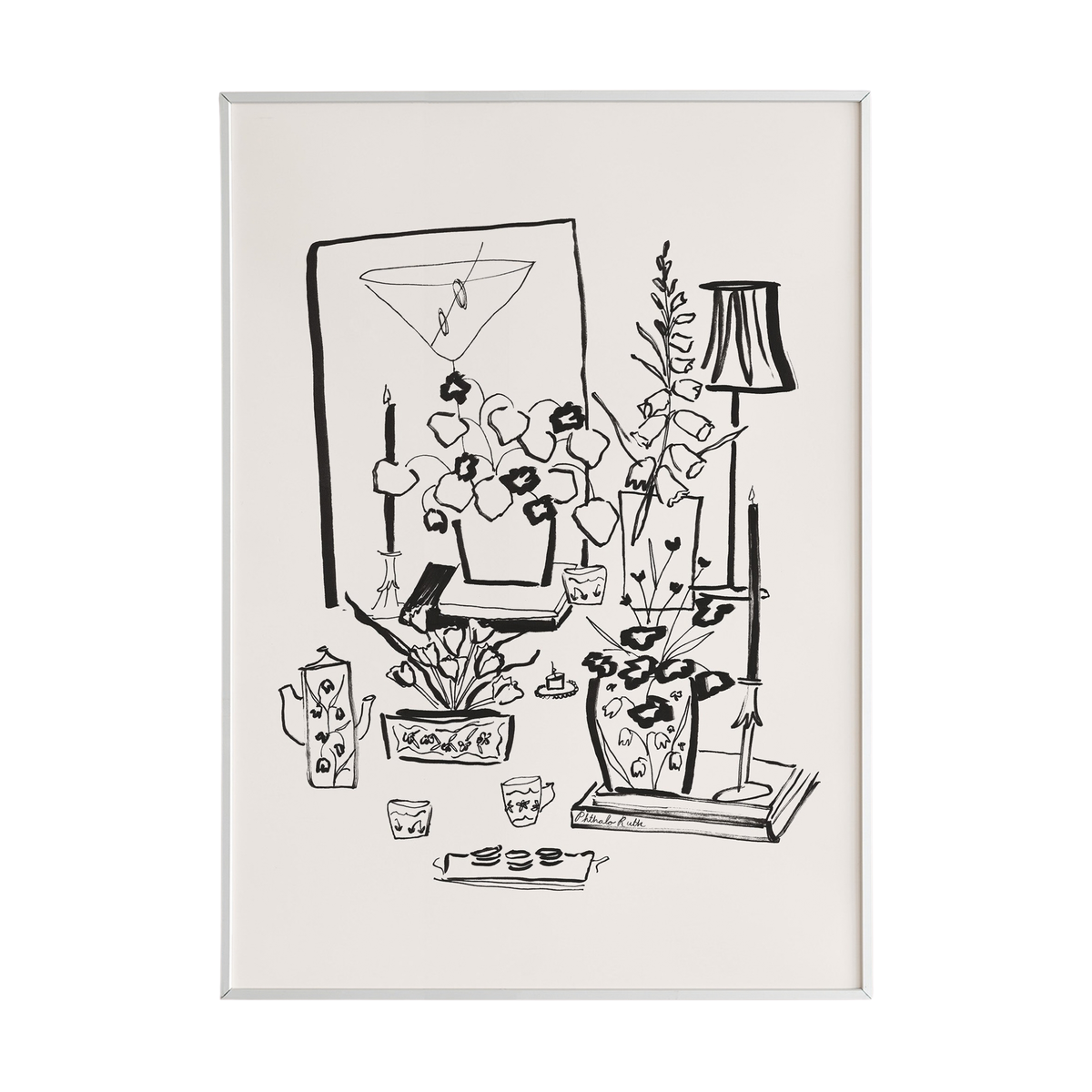 Tomatoes, Tea, & Tulips Art Print