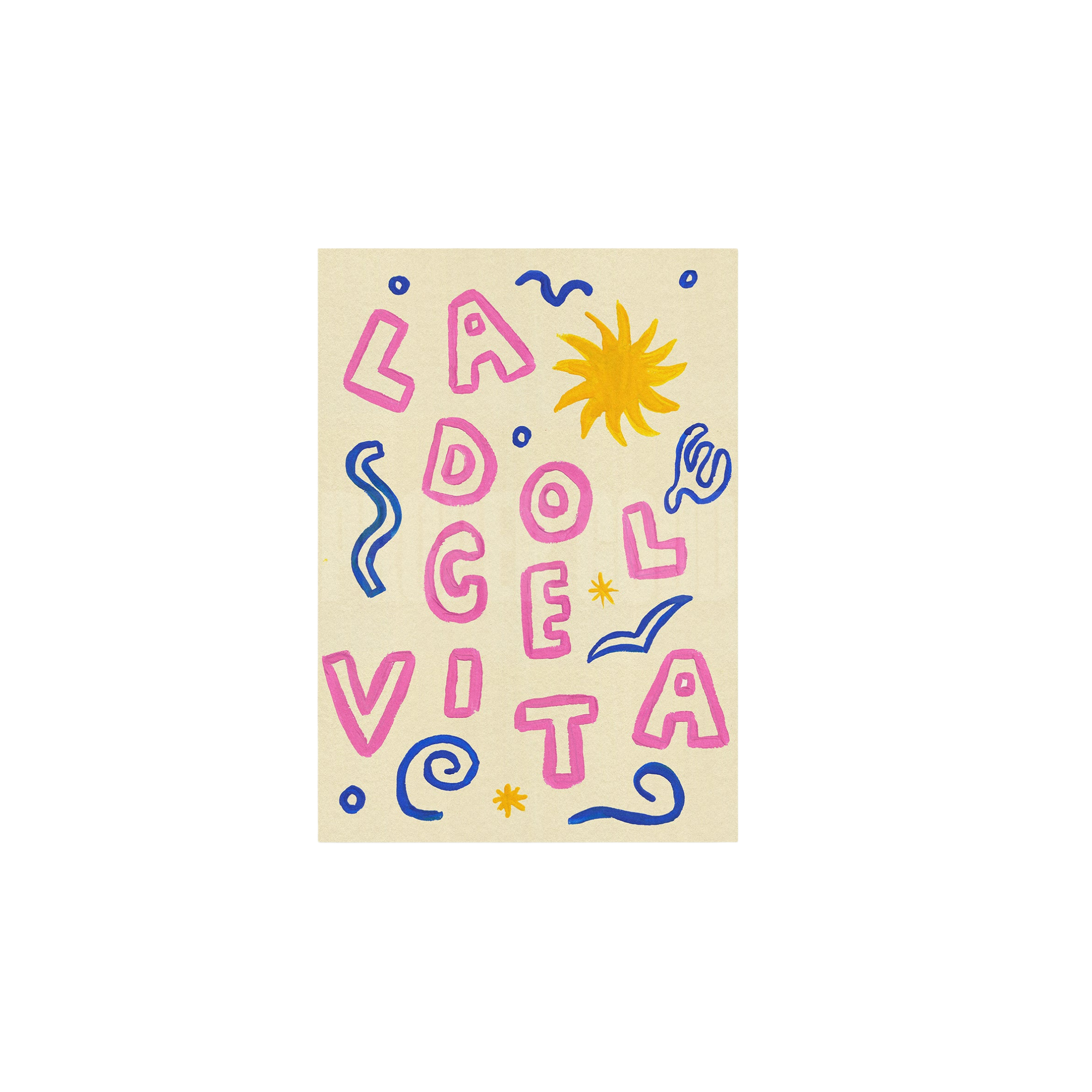 La Dolce Vita Hand Painted Print