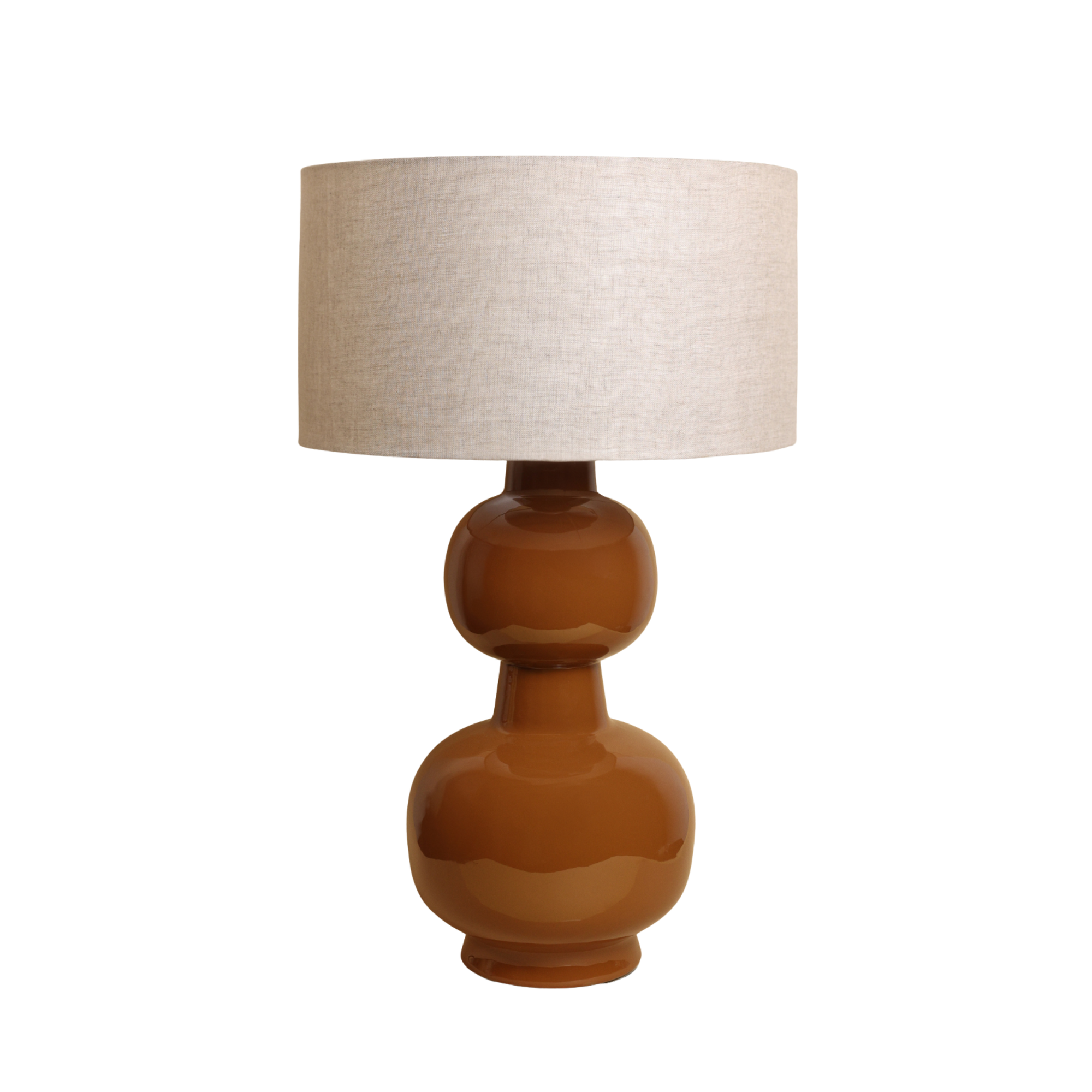 Amália Table Lamp, Brown Ceramic