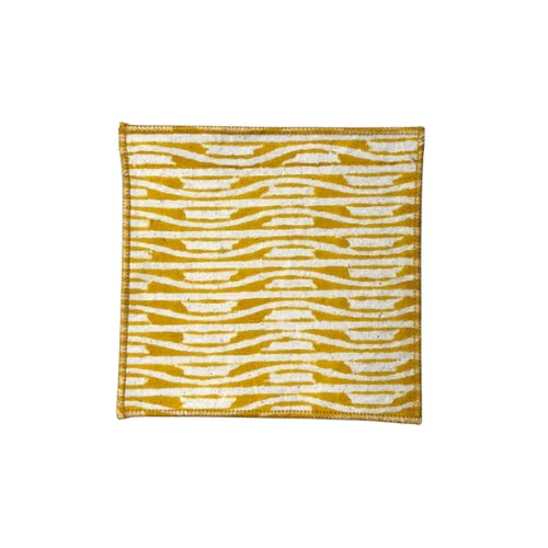 Yellow Chit Chat Cloth Napkin | Block Print | 5x5 in
