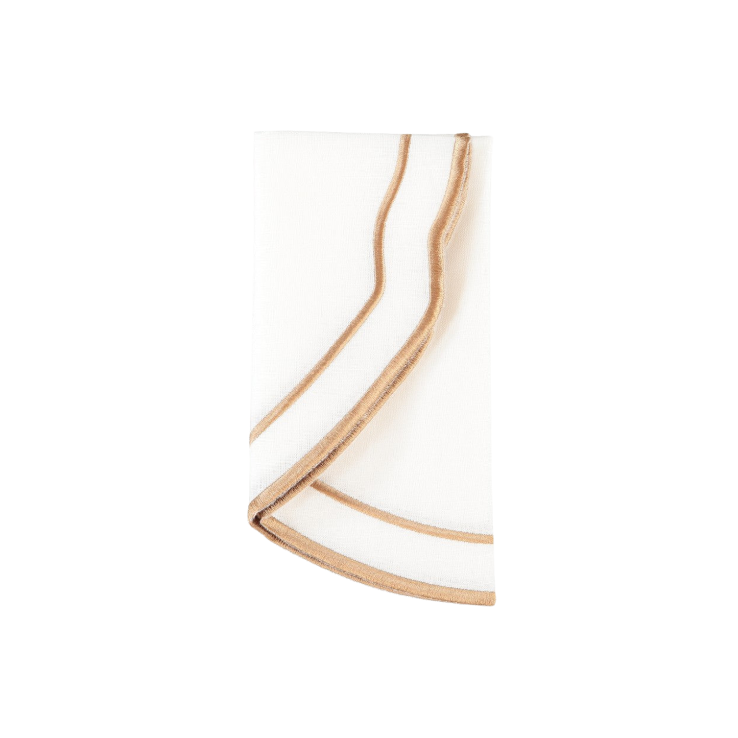 Napkin Lune, White with Beige