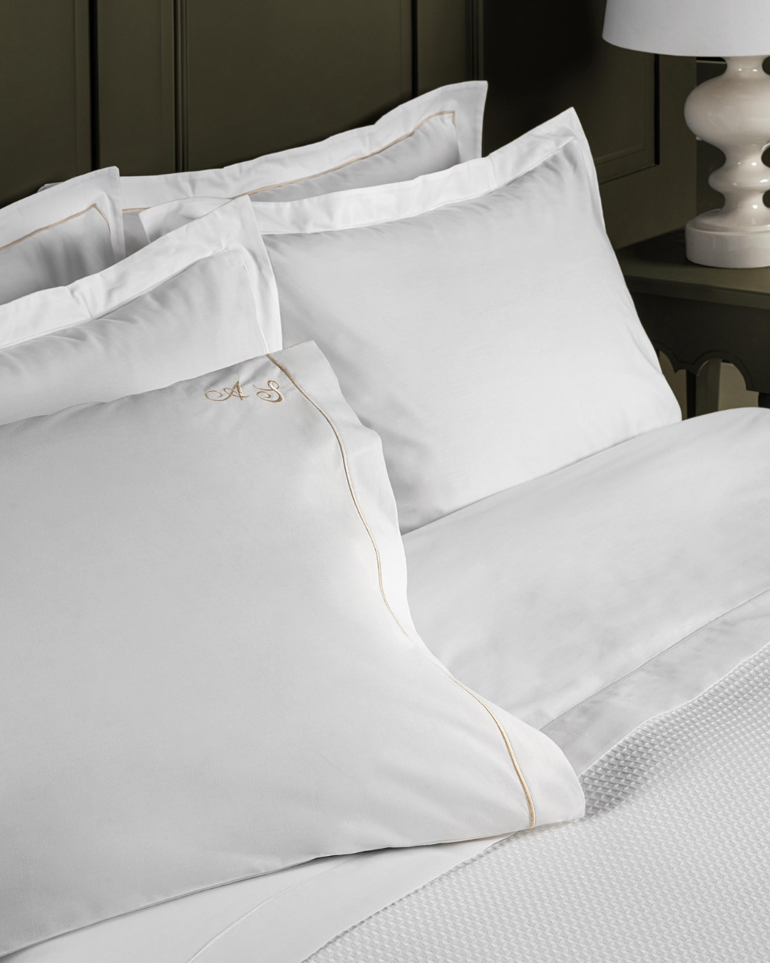 Amélia Cotton Pillowcase, 200-Thread-Count Percale