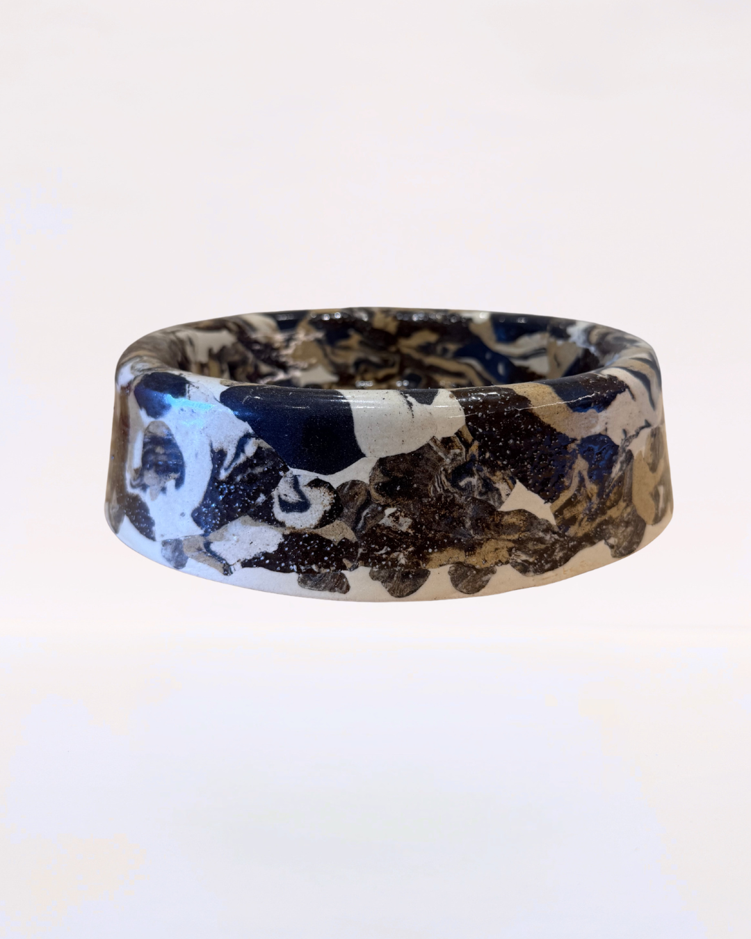 Handmade Ceramic Dog Bowl - Nerikomi
