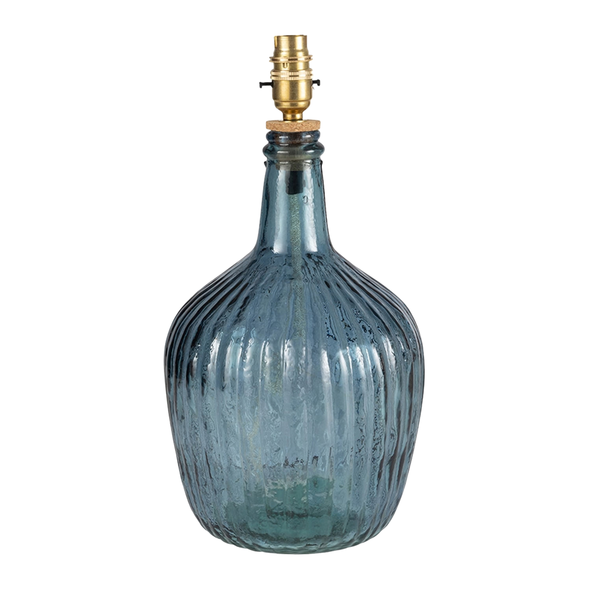 Florence Ripple Glass Table Lamp Base - Navy