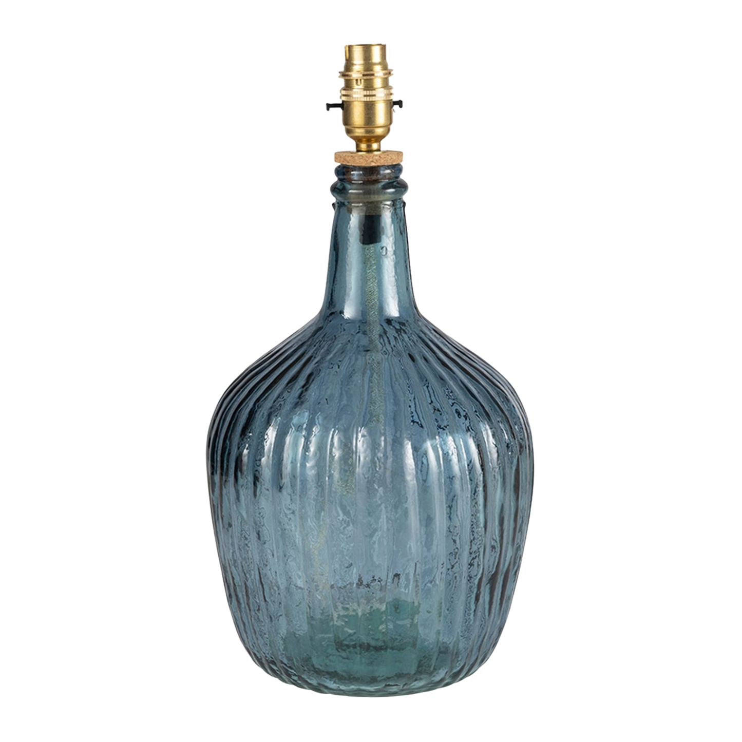 Florence Ripple Glass Table Lamp Base - Navy