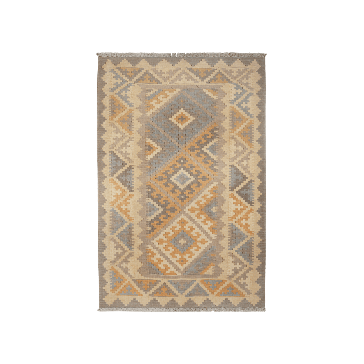 Kelim Gashgai Handwoven – Grey, 181 x 119cm