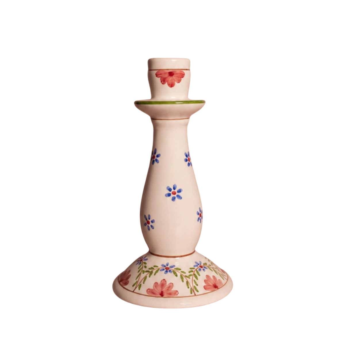 Camilla Candle Holder, Green Garland