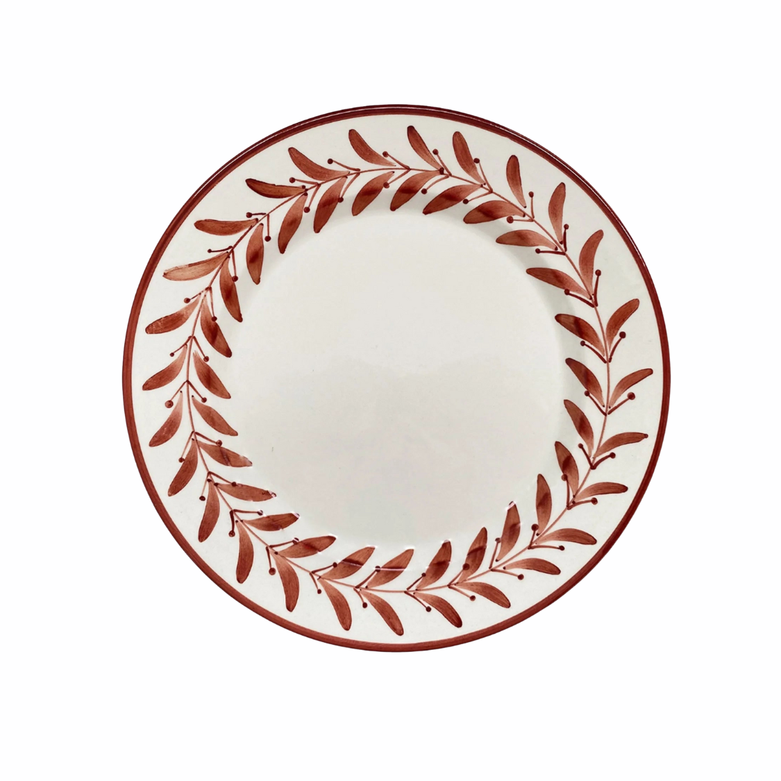 Side Plate -  Helecho - Rust Red