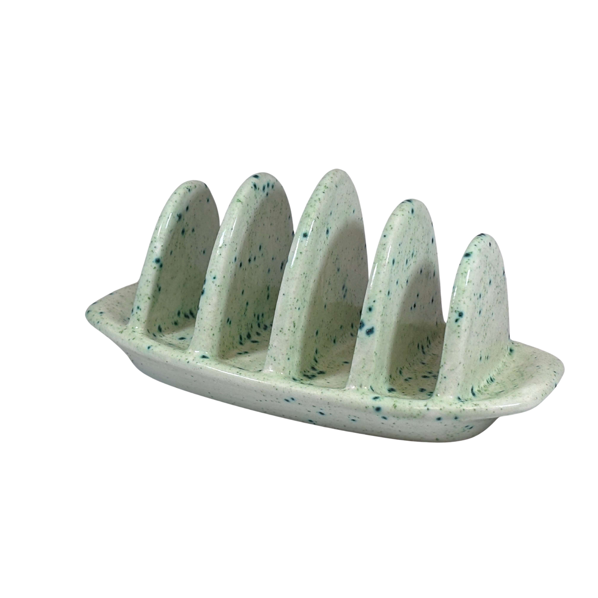 Toast Rack Speckled Green Glaze