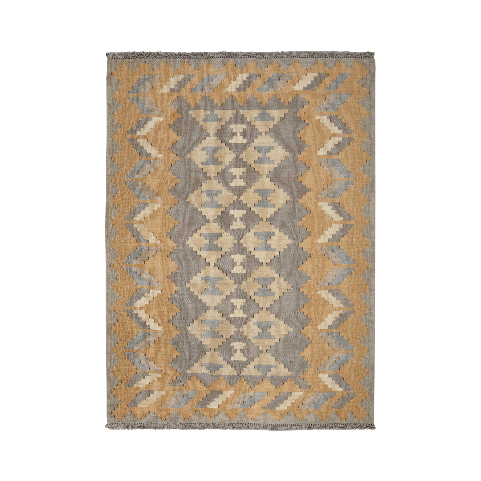 Kilim Gashgai Rug · Hand-Woven - Grey, 165x119 cm