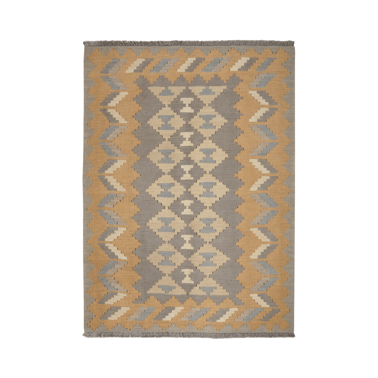 Kilim Gashgai Rug · Hand-Woven - Grey, 165x119 cm