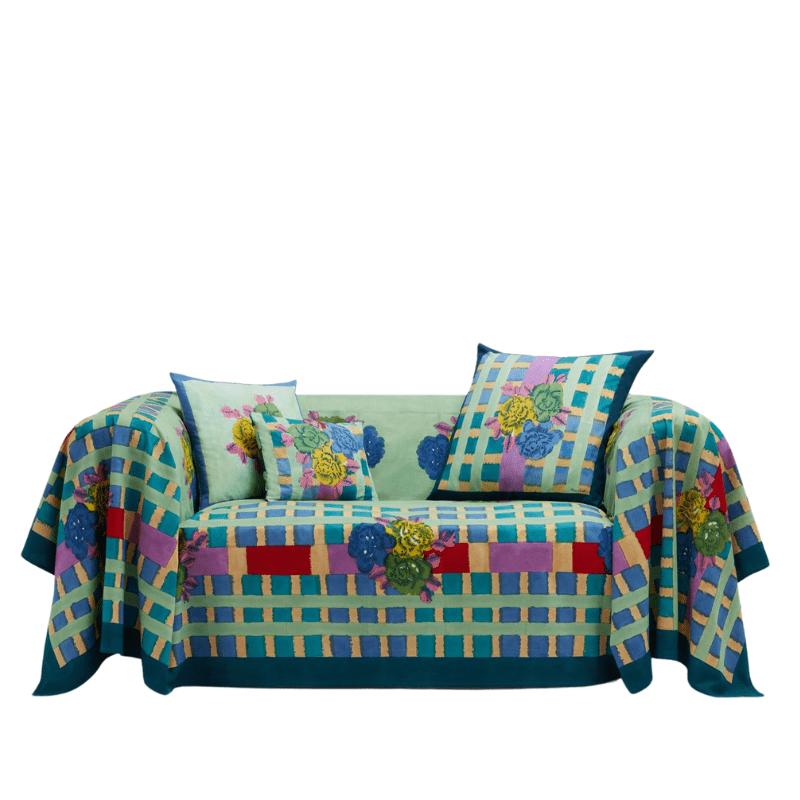 Cotton Cushion | Ankara Aqua