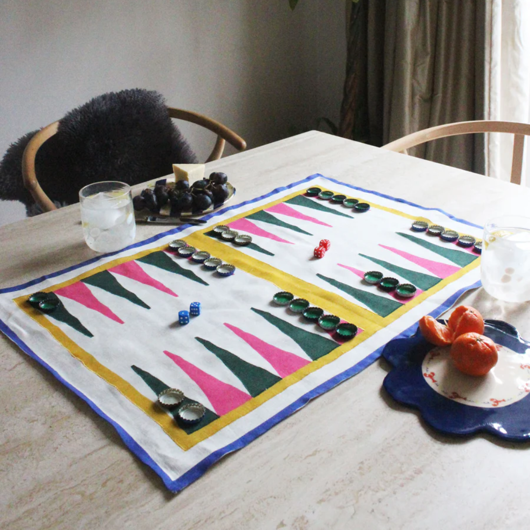 Backgammon Tea Towel