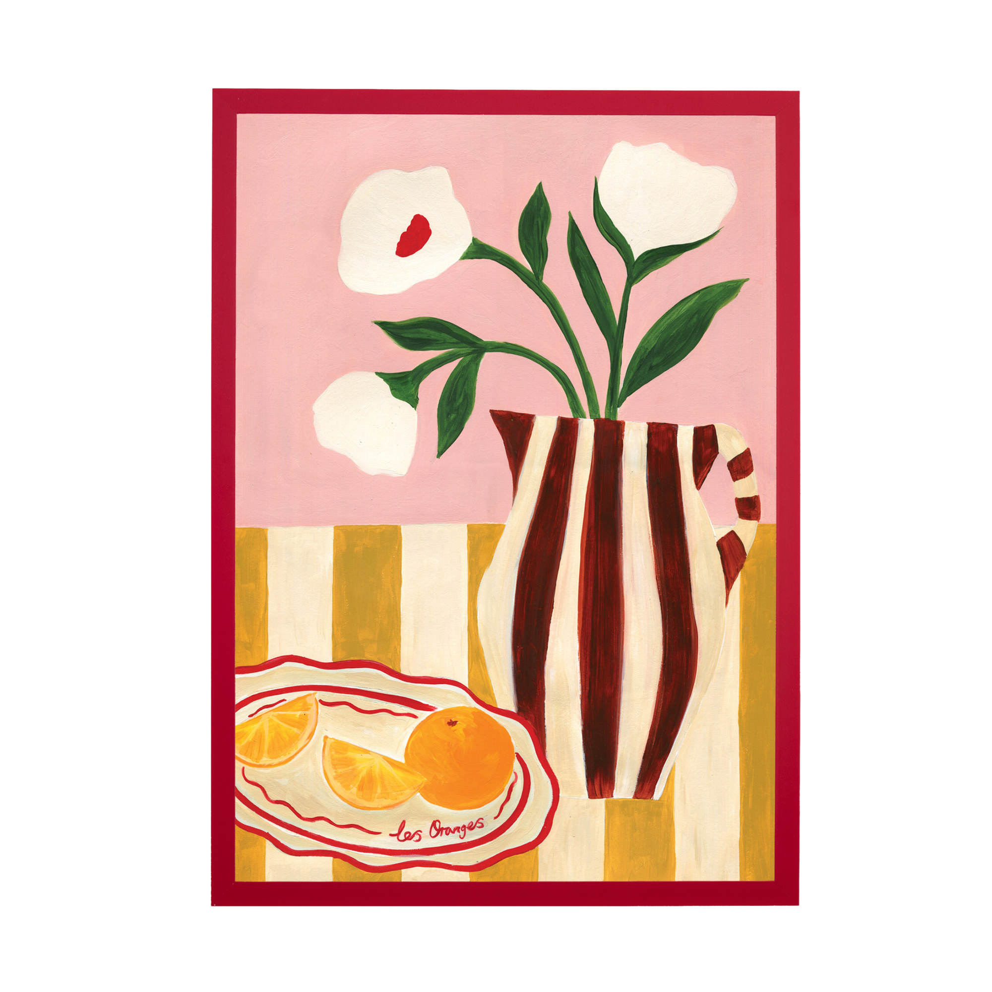 Blooms and Oranges, Still Life Art Print