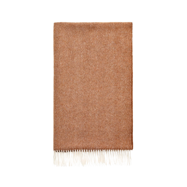 Harriet's Soft Amber British Merino Wool Throw Blanket
