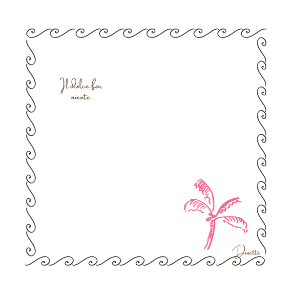 The Palm and the Snake - Set of Two Linen Lunch Napkins