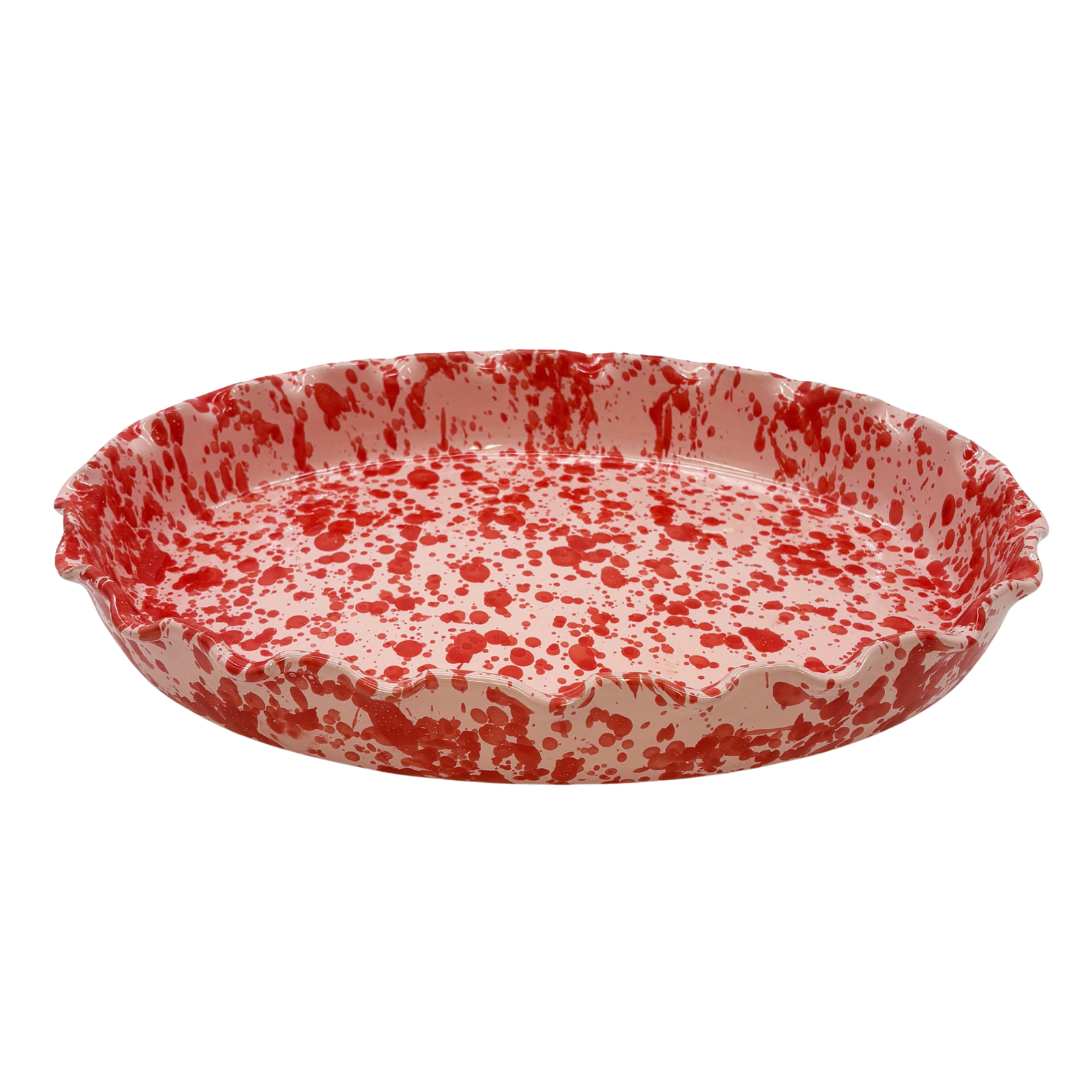 Frill Edge Splatterware Dish