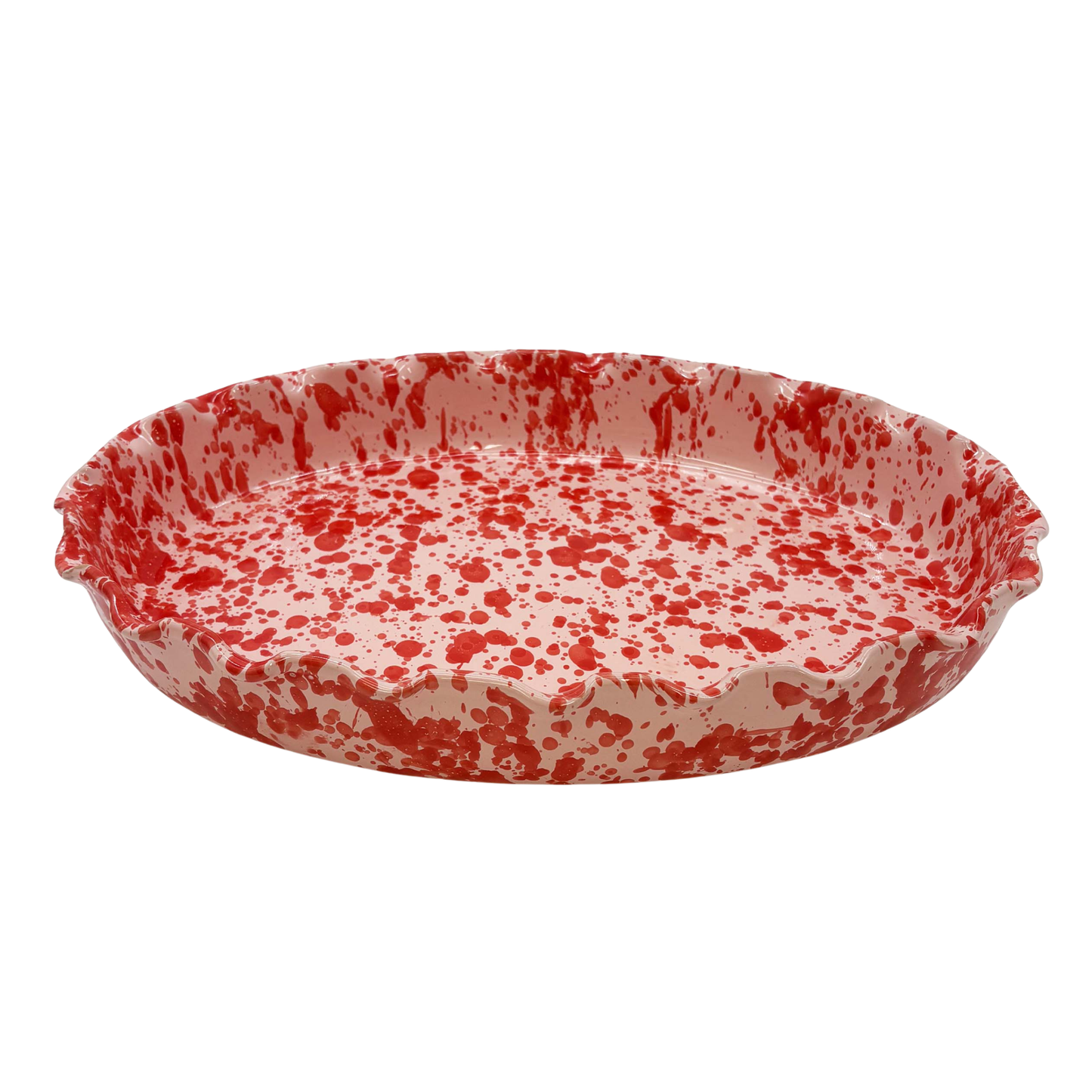 Frill Edge Splatterware Dish