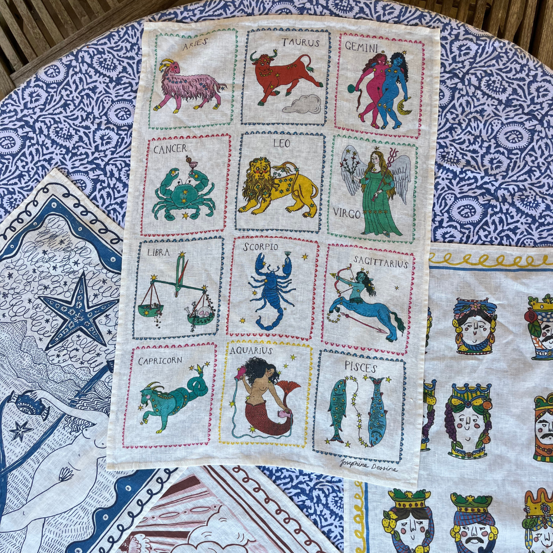 Star Sign Tea Towel