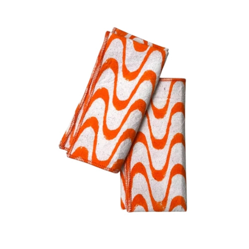 Orange Cheery Chits Kerchief Handkerchief | Block Print