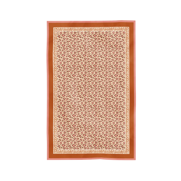 The Coral Leopard Tablecloth
