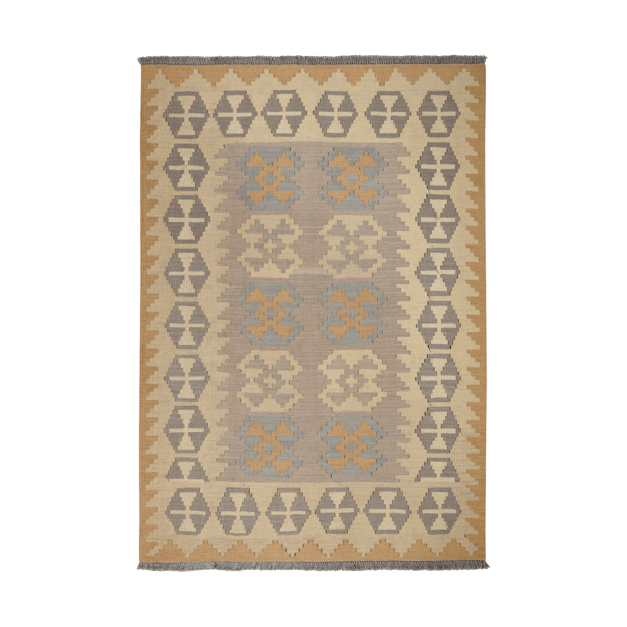 Kilim Gashgai Rug · Hand-Woven - Grey, 177x122 cm