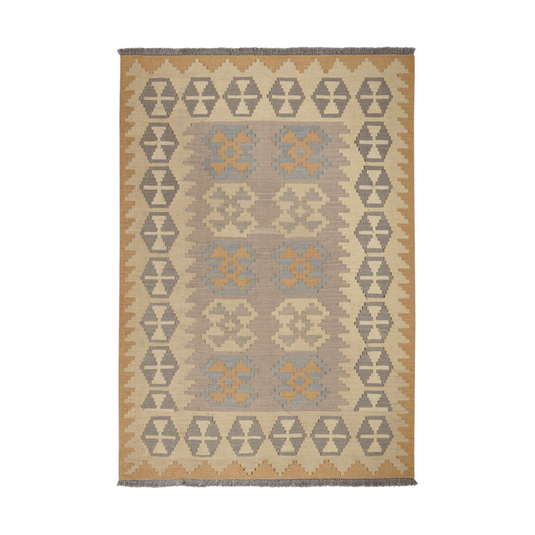 Kilim Gashgai Rug · Hand-Woven - Grey, 177x122 cm