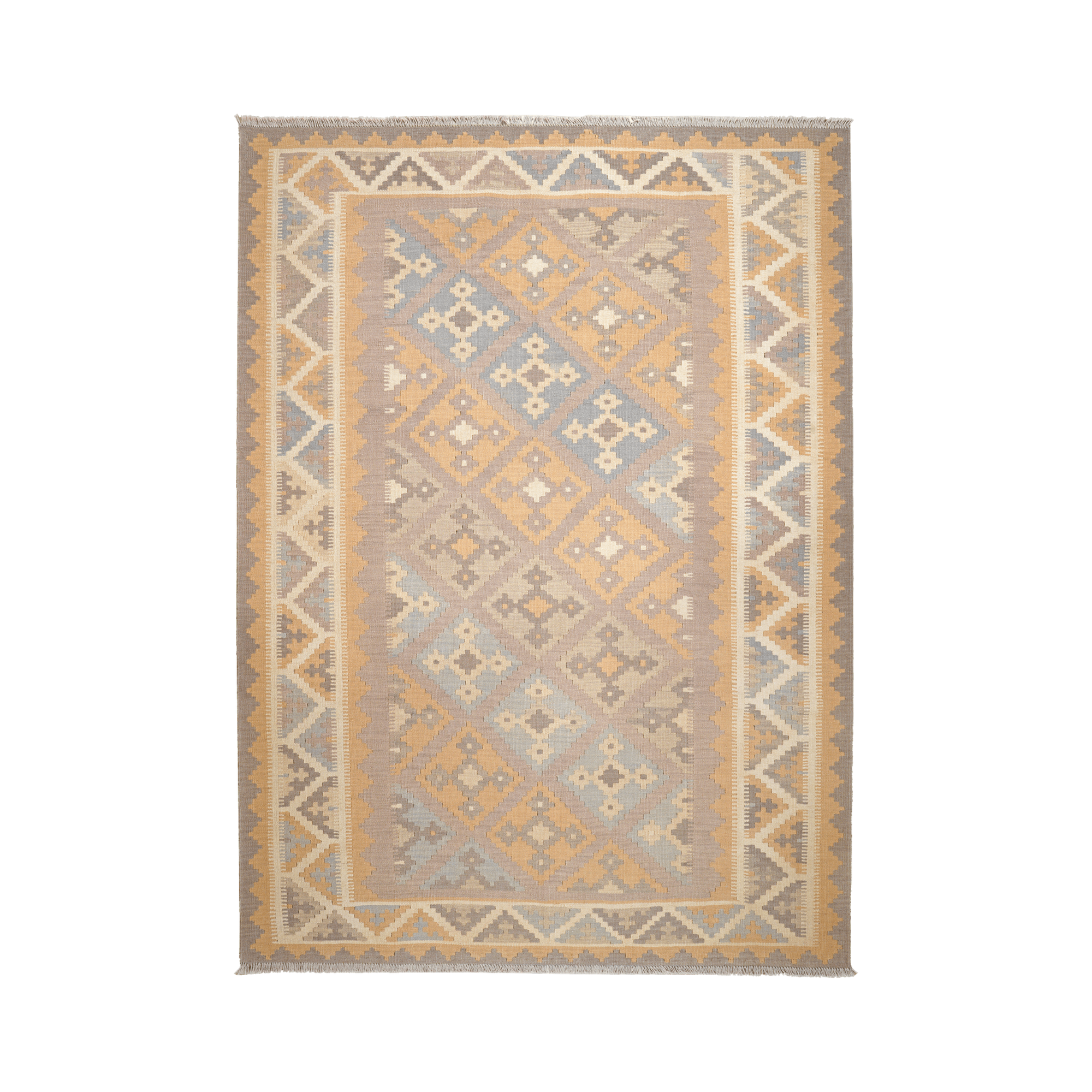 Kilim Gashgai Rug · Hand-Woven - Grey, 249x180 cm