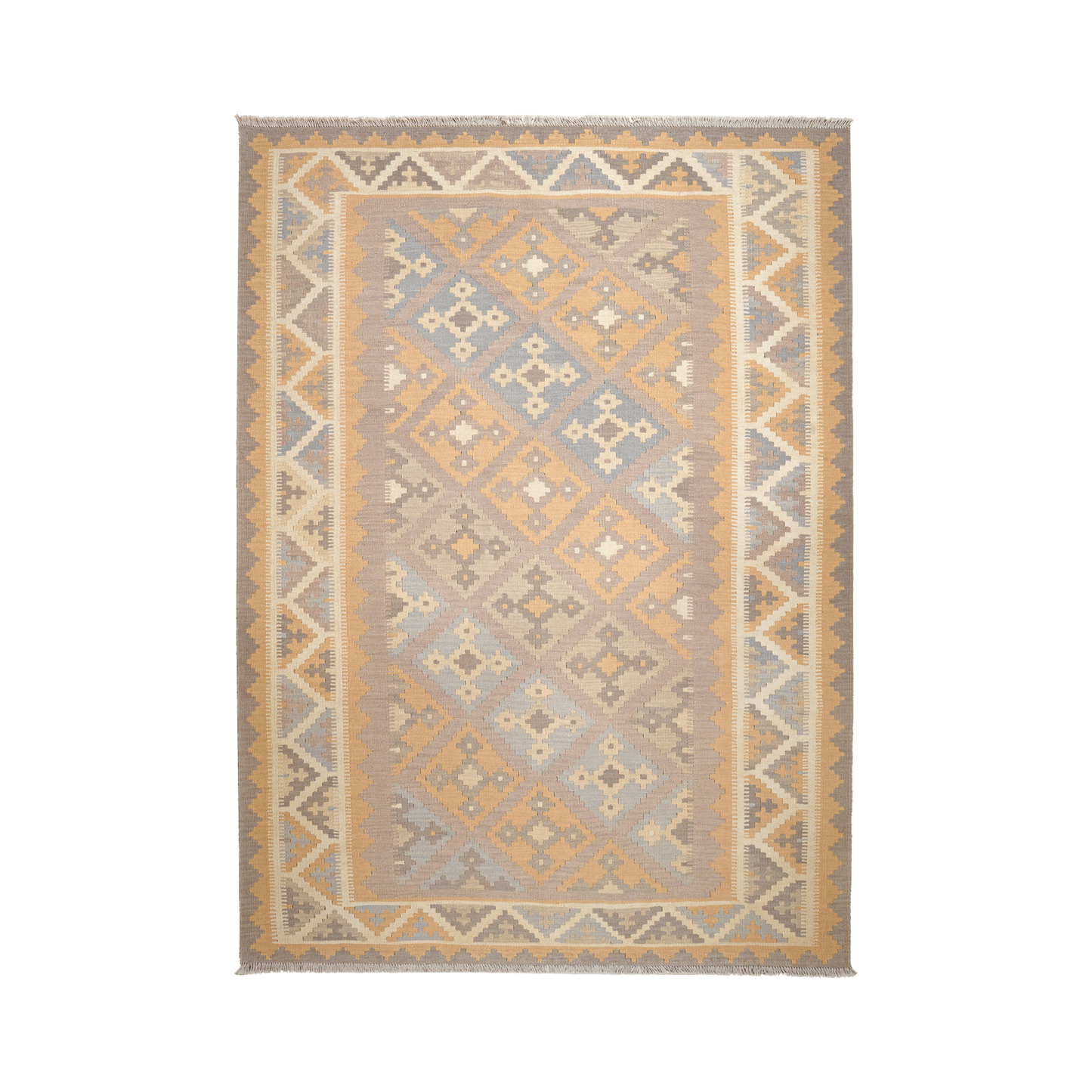 Kilim Gashgai Rug · Hand-Woven - Grey, 249x180 cm