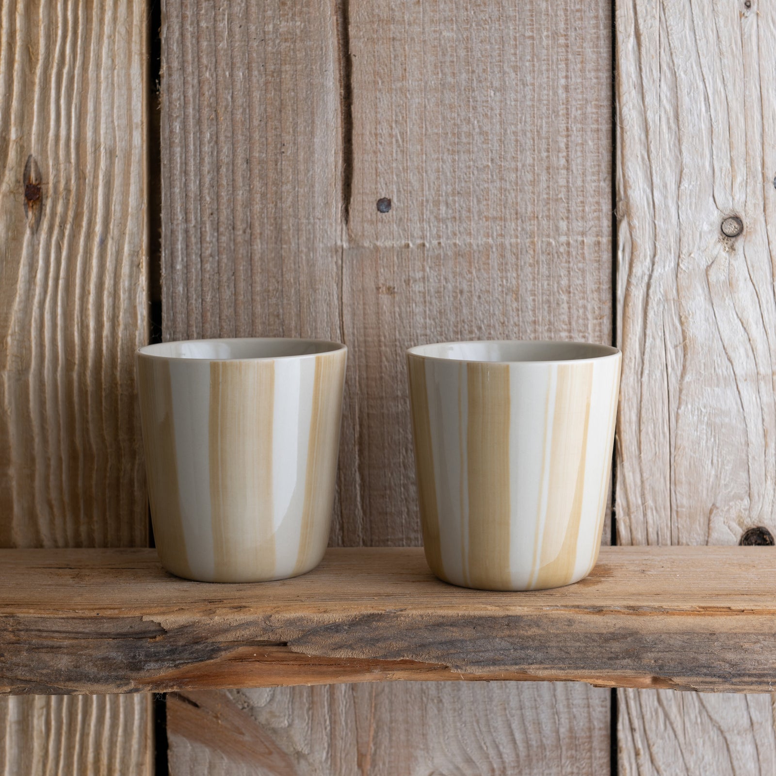 Cornflower Beaker - Brushed Mustard Yellow - Large (Set of 2)
