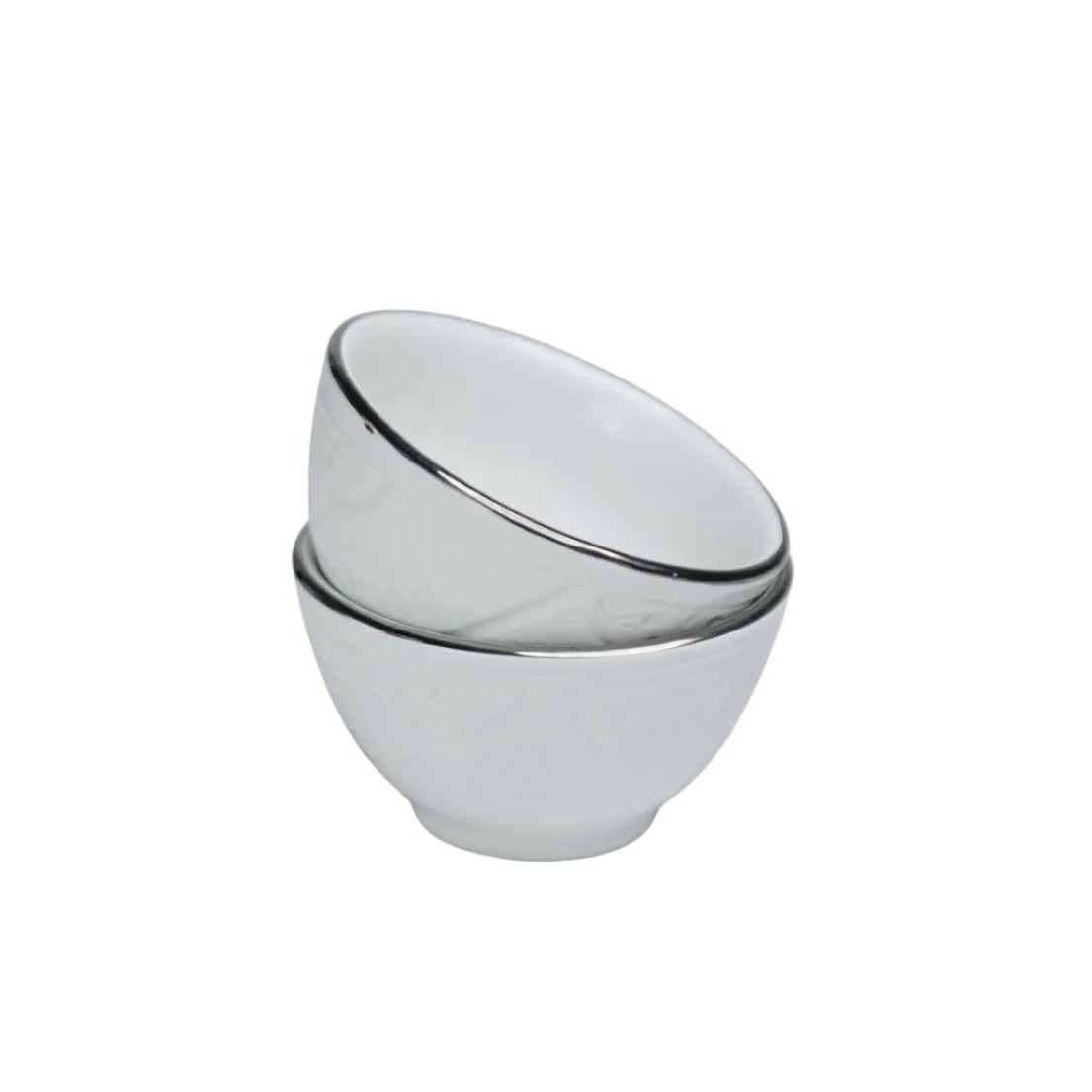 2 Mini Snack Bowls - Silver Noor Imprint