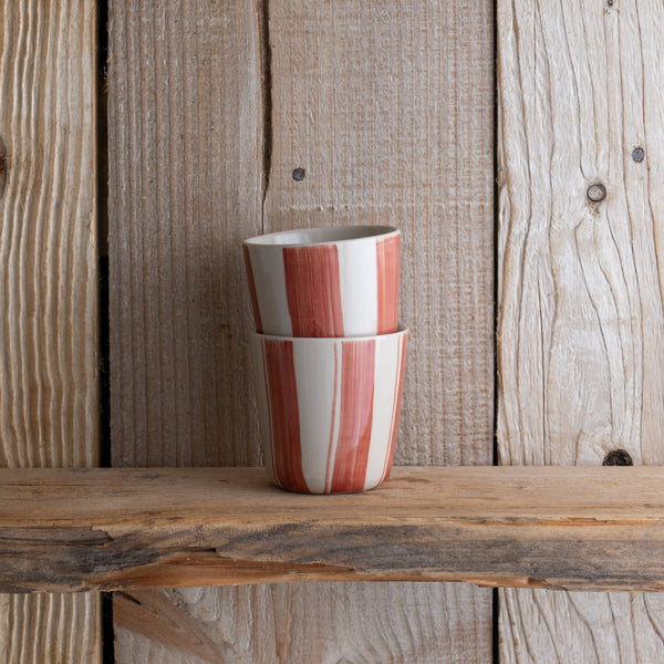 Cornflower Beaker - Brushed Berry Red - Small (Set of 2)