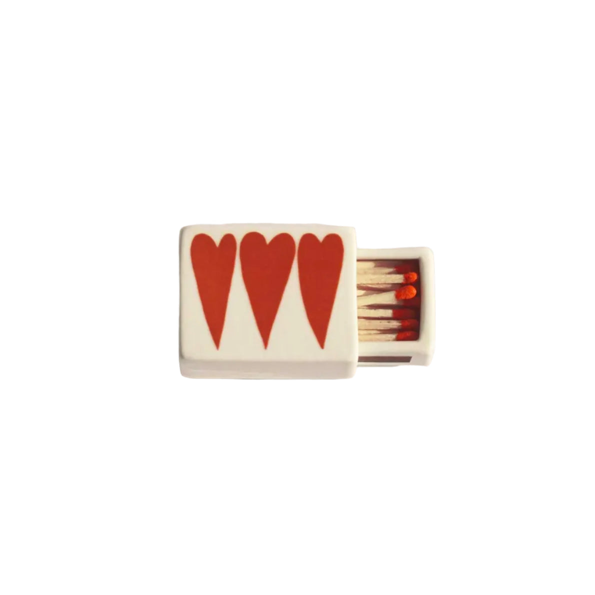 Mini 3 Hearts’ Ceramic Matchbox
