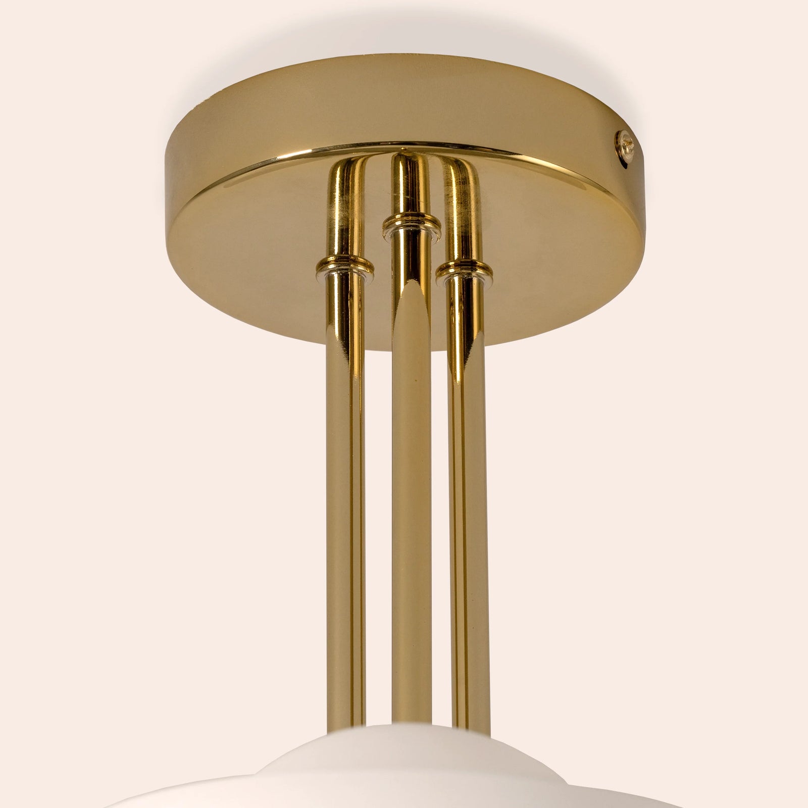 Brass 3 Light Dome Ceiling Light