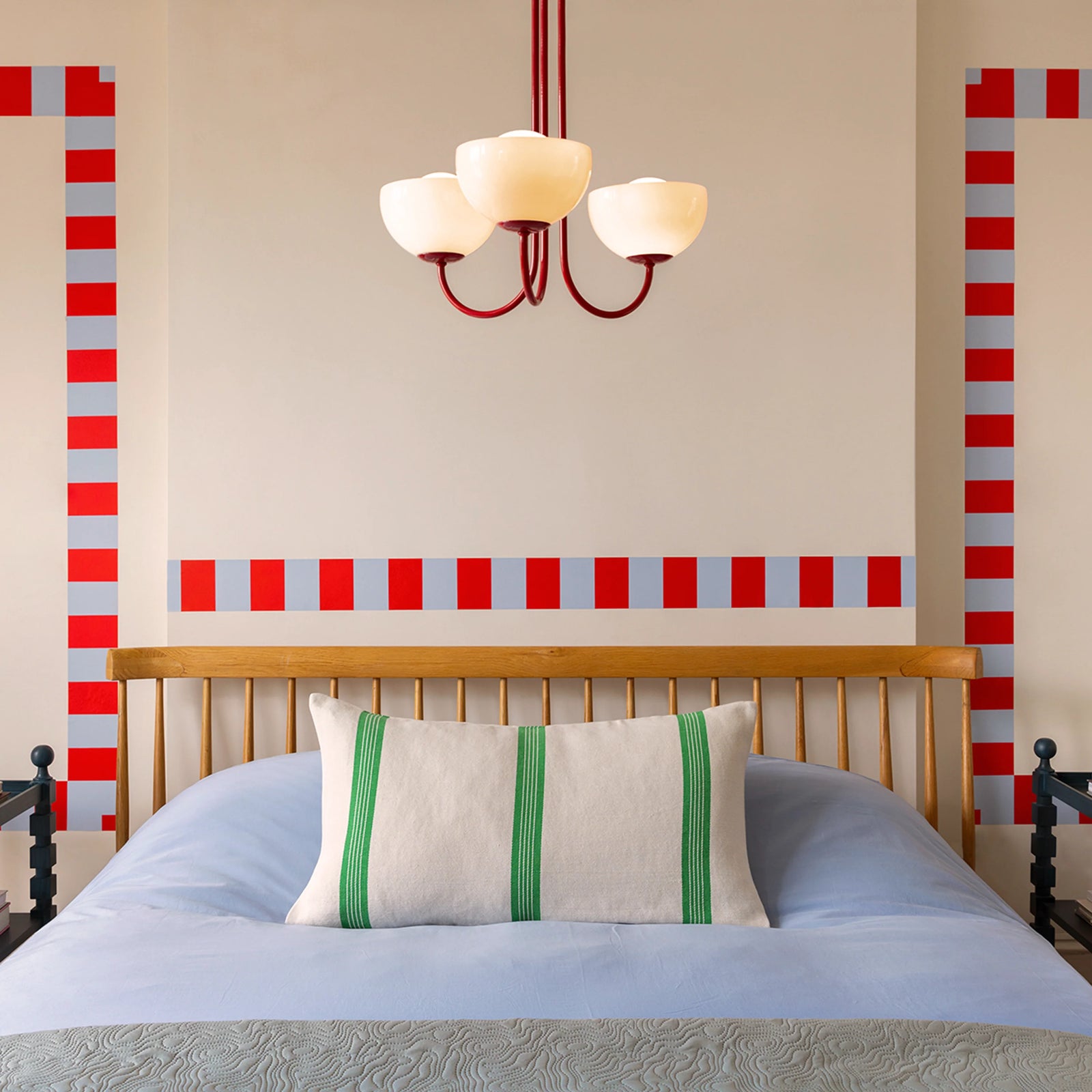 Jam Red 3 Light Dome Ceiling Light