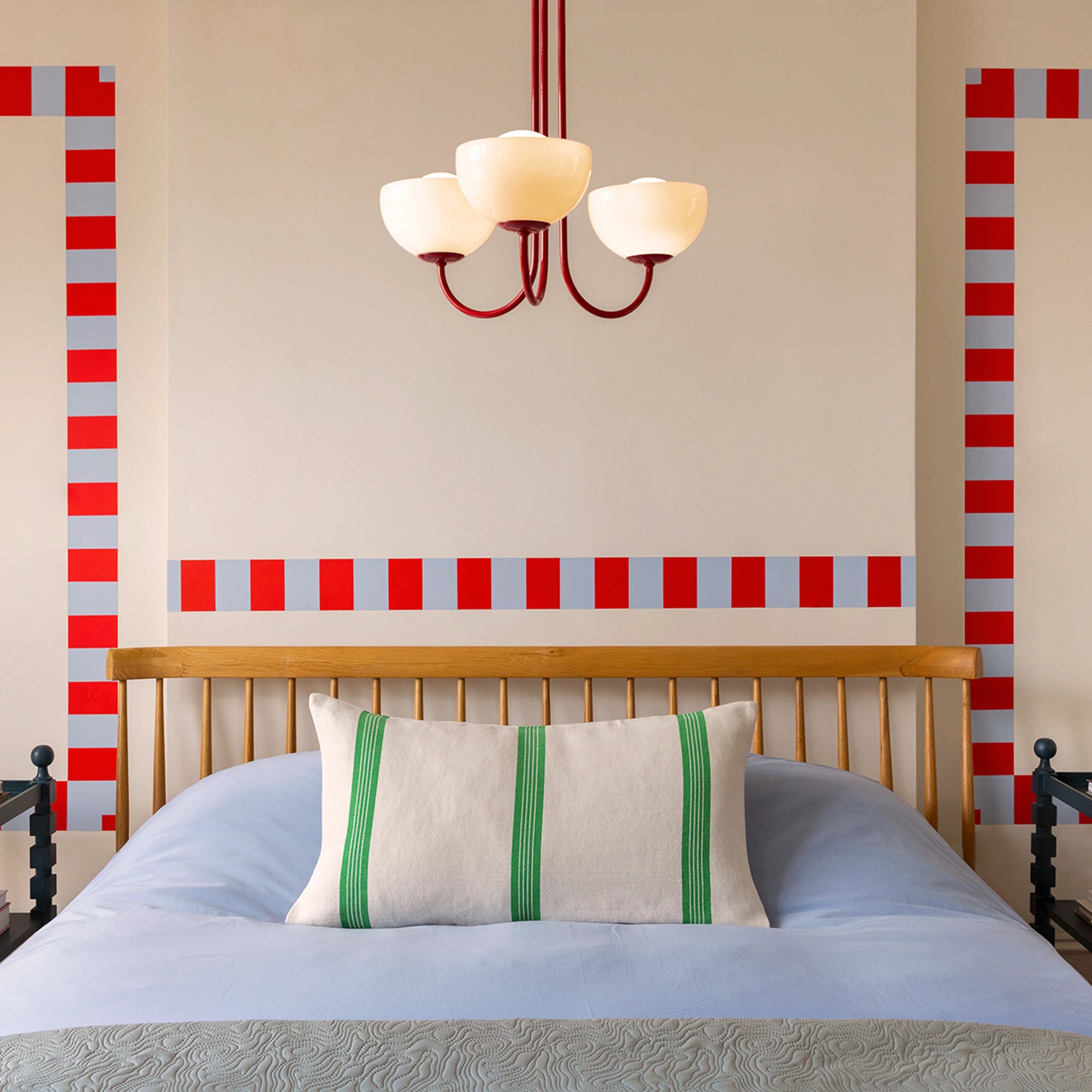Jam Red 3 Light Dome Ceiling Light