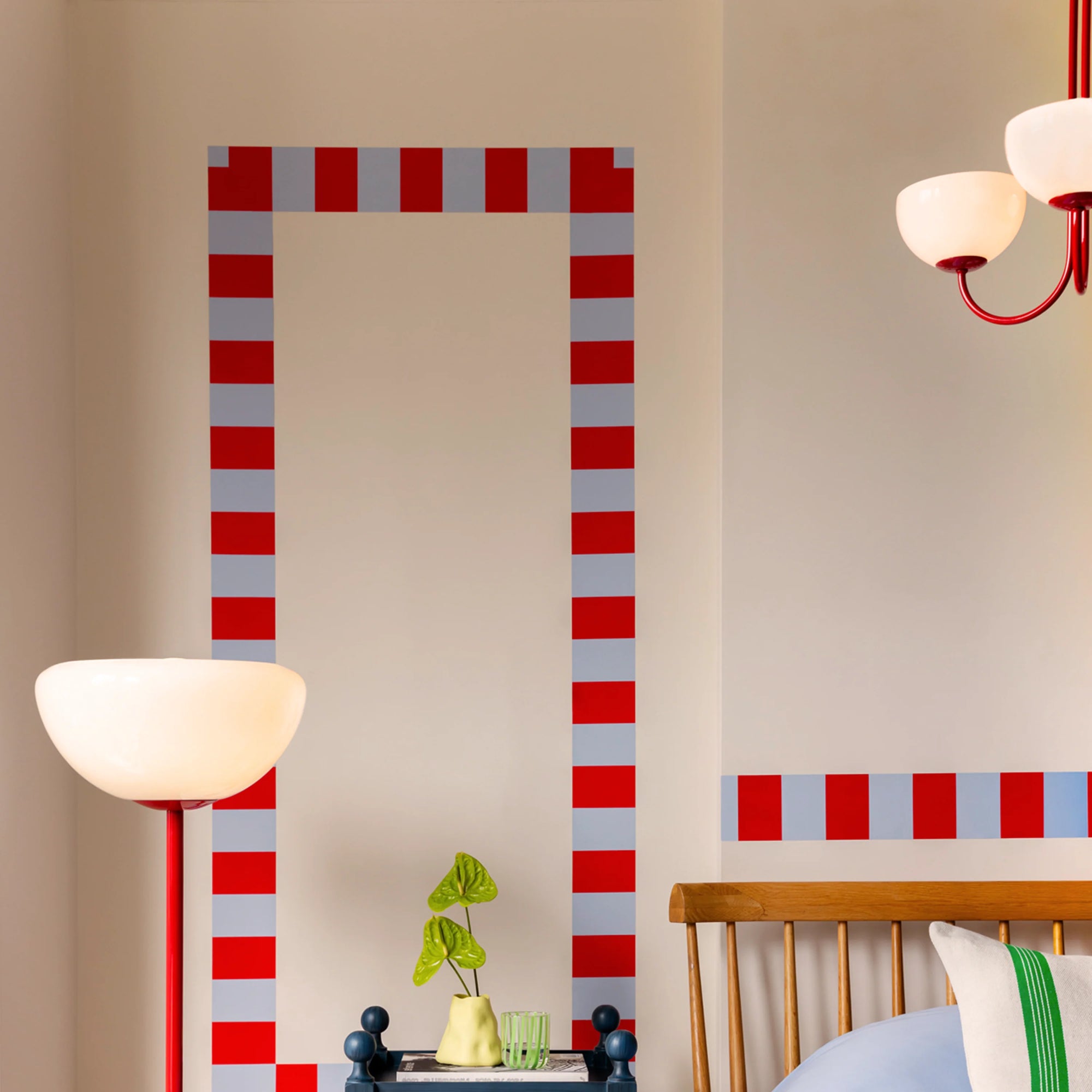 Jam Red 3 Light Dome Ceiling Light