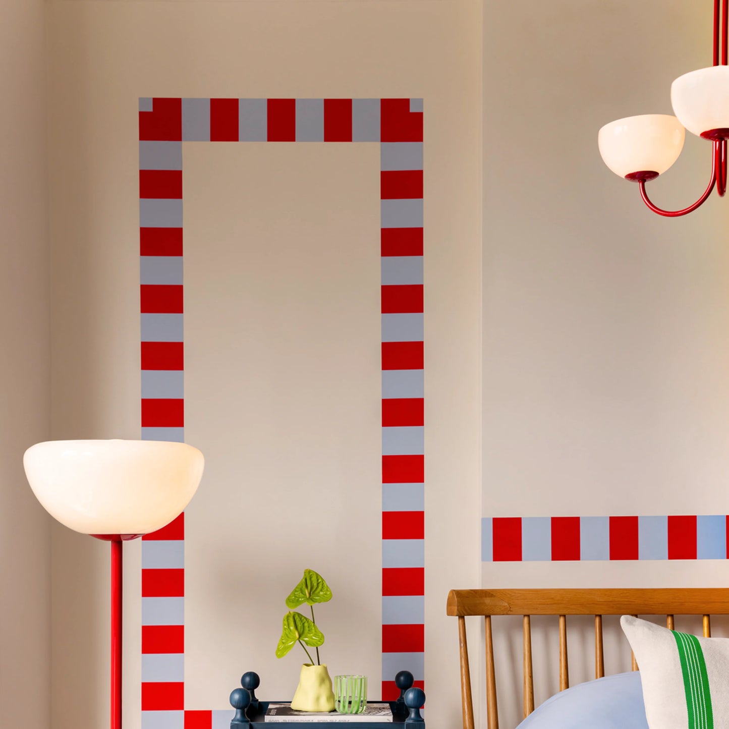 Jam Red 3 Light Dome Ceiling Light
