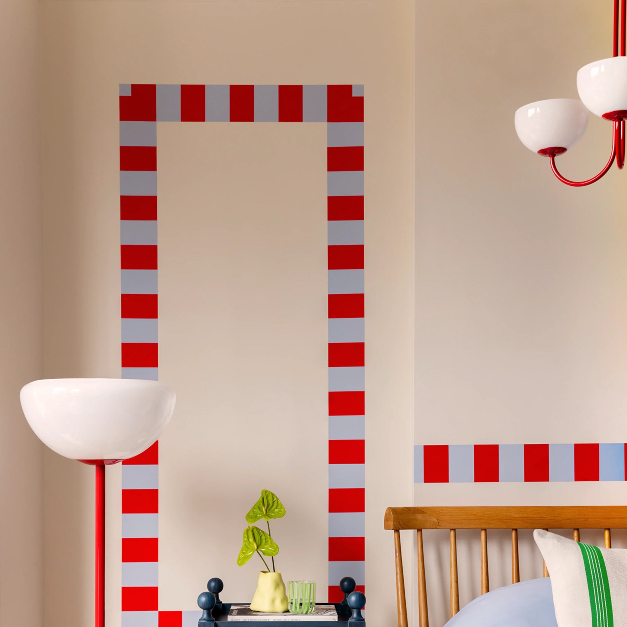 Jam Red 3 Light Dome Ceiling Light