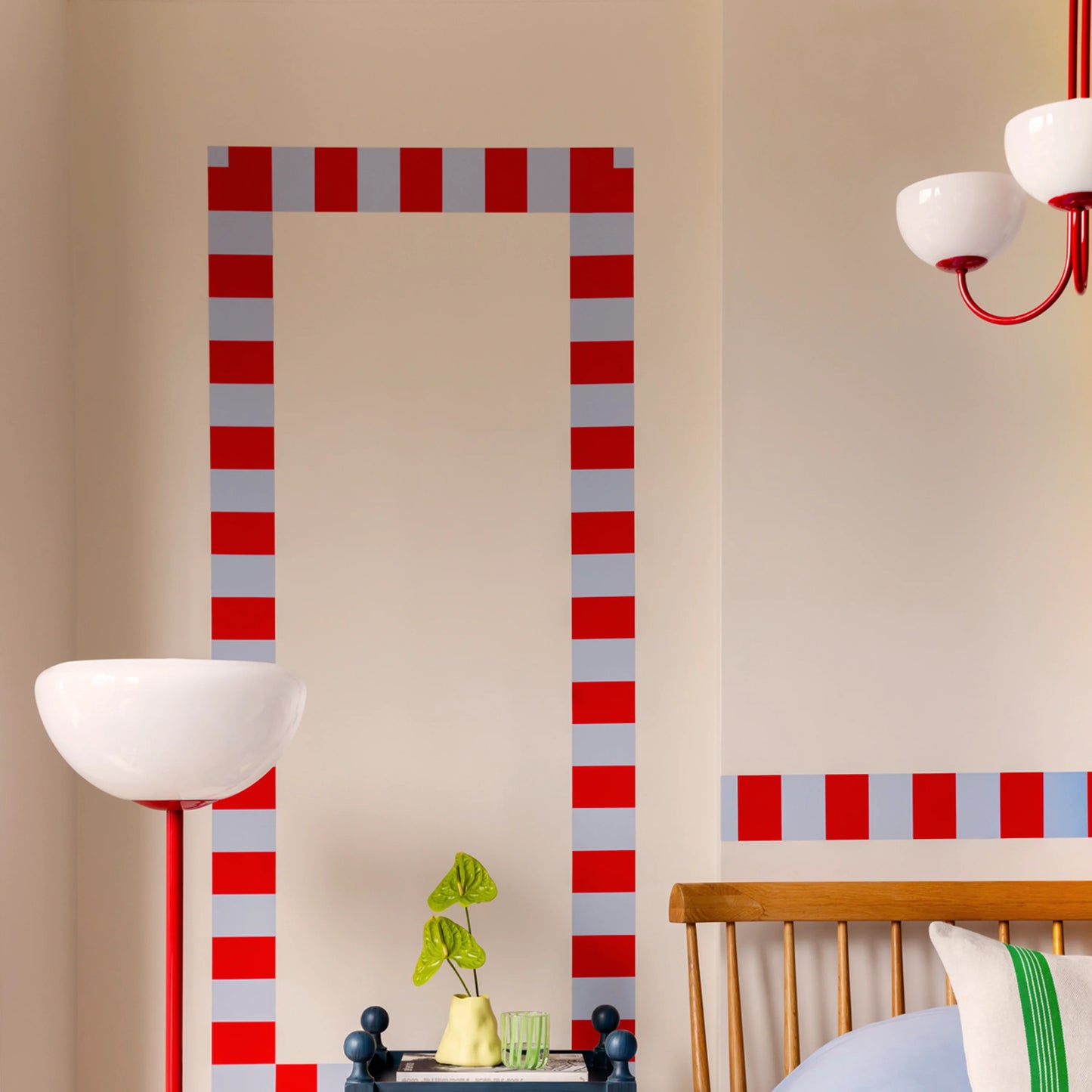 Jam Red 3 Light Dome Ceiling Light