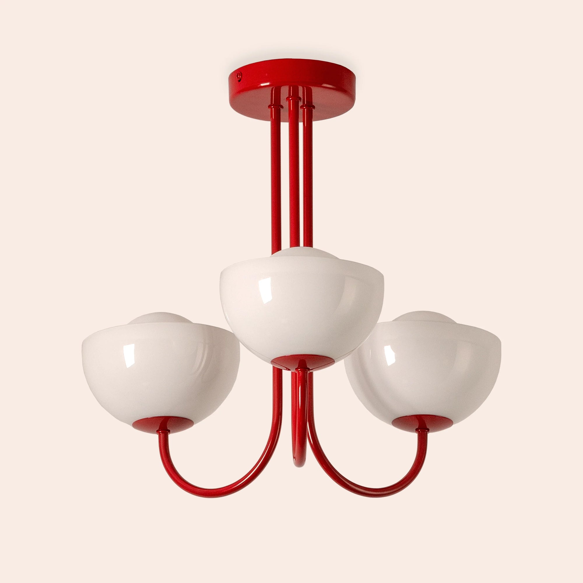 Jam Red 3 Light Dome Ceiling Light