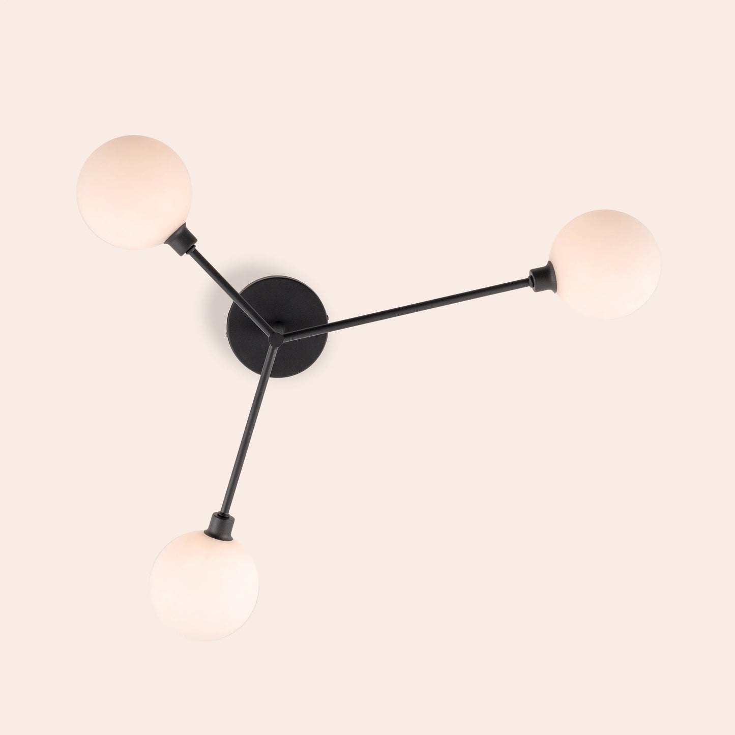 Charcoal grey 3 light flush ceiling light