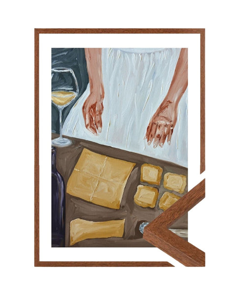 Making Ravioli and Sippin’ Wine Fine Art Print